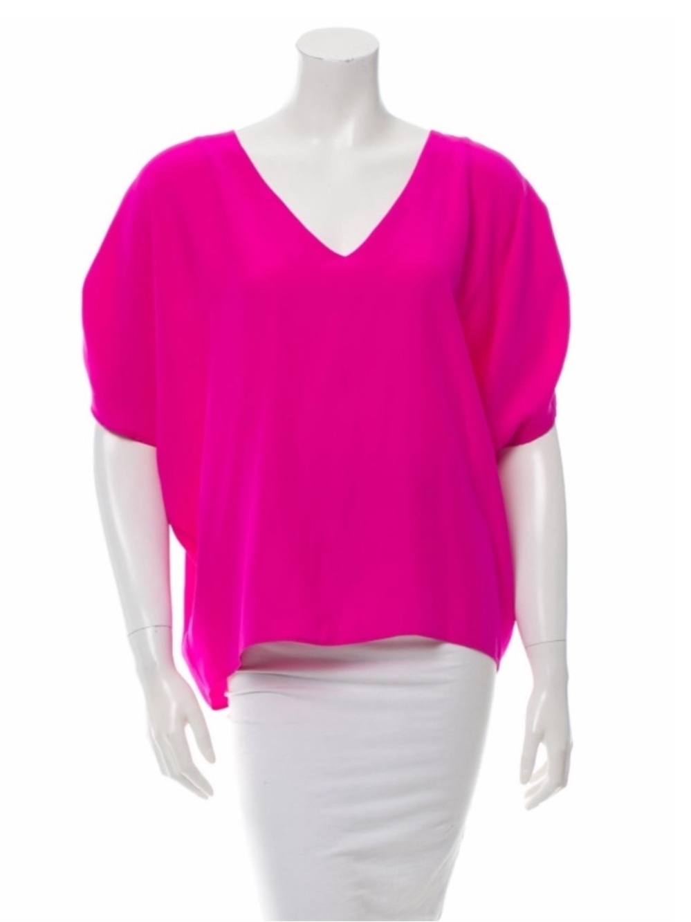 ALEXIS Pink Cutout Silk Blouse